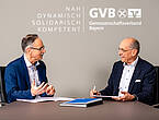 Die GVB-Vorstände Siegfried Drexl (links) und Gregor Scheller (rechts) im Gespräch.