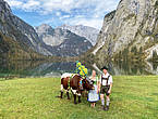 Blick auf den Watzmann von der Fischunkelalm am Königssee.