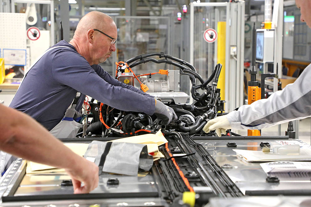 Produktionsstart des VW ID.3 bei Volkswagen in Zwickau.