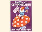 Das erste Plakat des VR Gewinnsparvereins Bayern aus dem Jahr 1952.