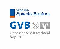 Logo vom Verband der Sparda-Banken und vom Genossenschaftsverband Bayern GVB.